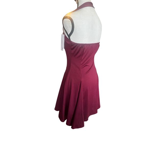 Small Burgendy summer dress. Polyester spandex mix. New w tags summer athletic - Picture 7 of 8